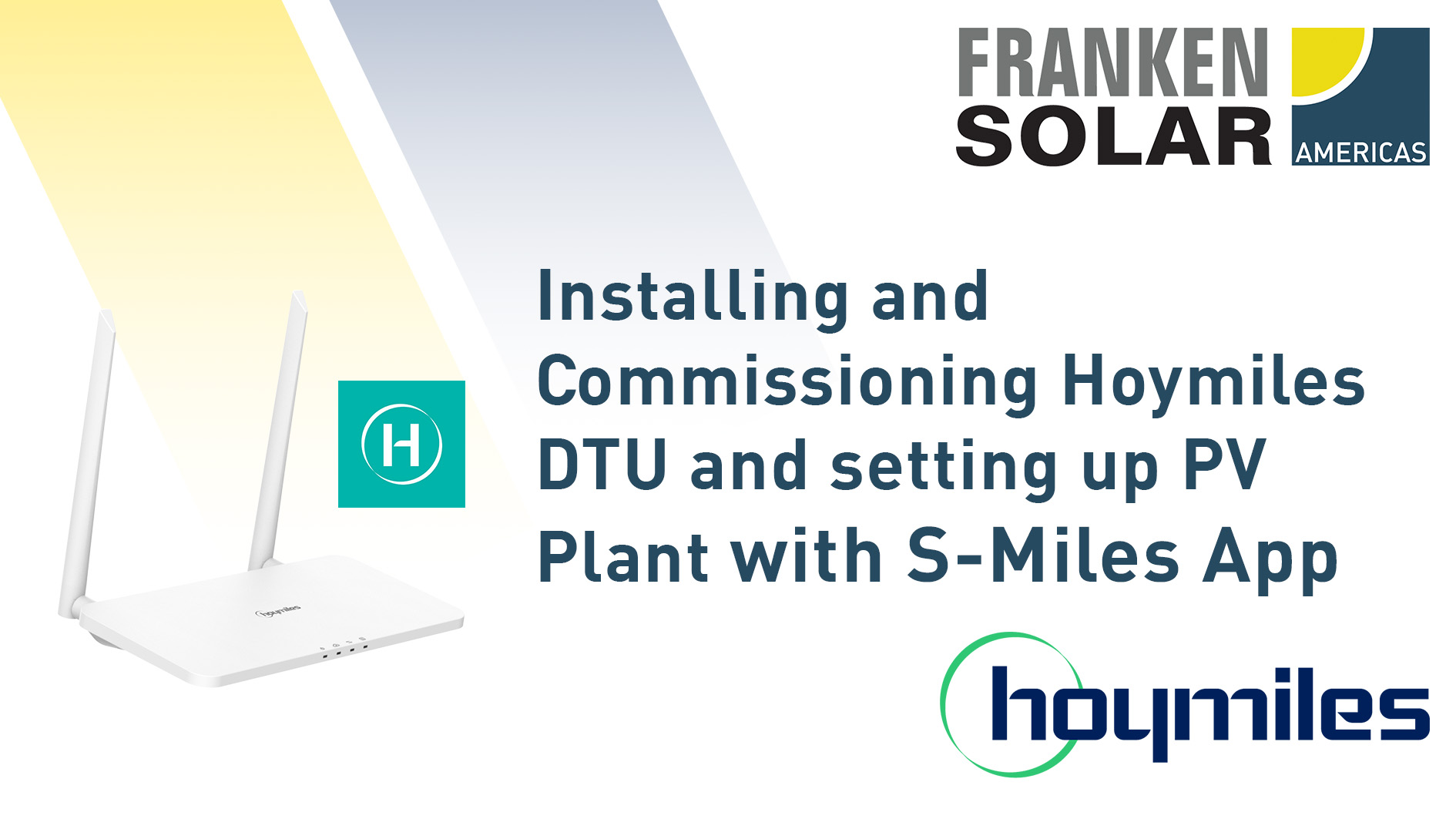 Hoymiles- Installing Setting Up DTU and PV Plant