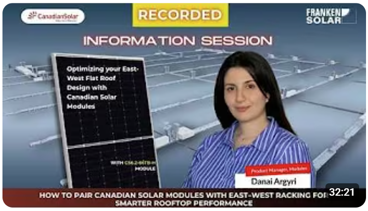 Optimizing your East West Flat Roof Design with Canadian Solar Modules | Full Webinar Recording